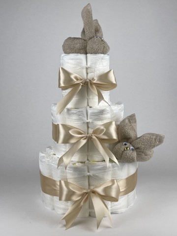 Chouette chouette luiertaart konijnen cream   beige