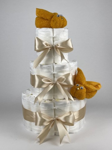 Chouette chouette luiertaart luiertaart konijnen oker   beige