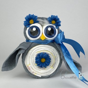 Kleine luieruil grey blue   diep blauw