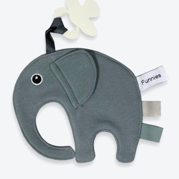 Kraamcadeau funnies knuffeldoekje ollie grijs blauw