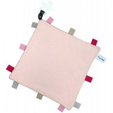 Kraamcadeau knuffeldoekje labeldoekje speen blush roze 0