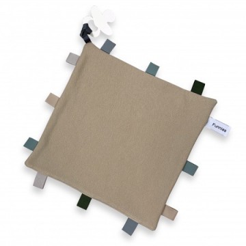 Kraamcadeau knuffeldoekje labeldoekje speen cream beige 0