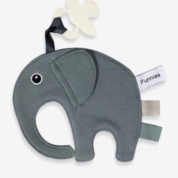 Kraamcadeau knuffeldoekje ollie grijs blauw 0