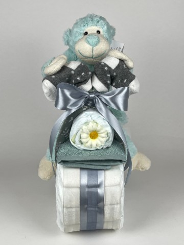 Luiermotor aap groen 0010 3