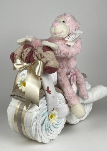 Luiermotor funnies aap roze 0016 1