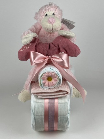 Luiermotor funnies aap roze 0019 3