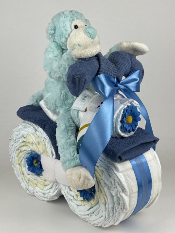 Luiermotor funnies knuffel aap groen 0015 2