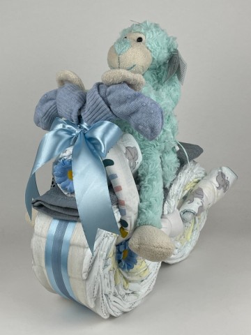 Luiermotor funnies knuffel aap groen 0016 1