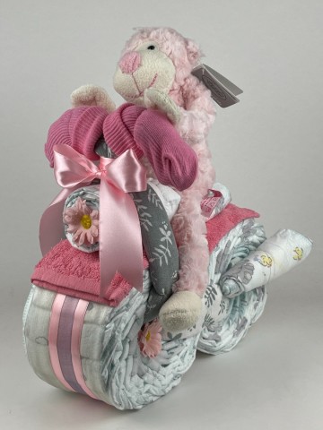 Luiermotor funnies knuffel aap roze 0024 1