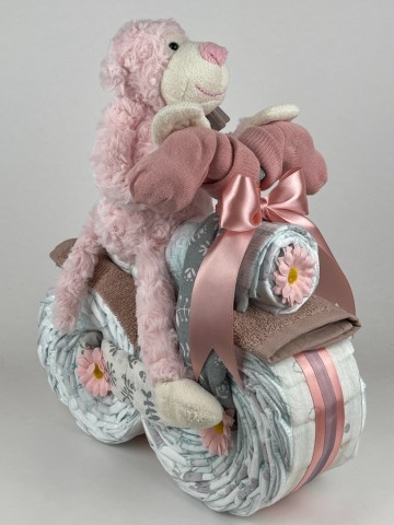 Luiermotor funnies knuffel aap roze 0026 2