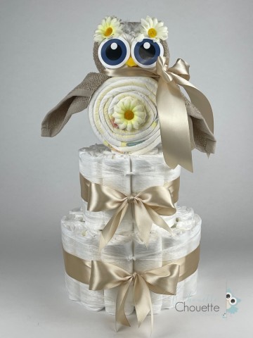 Luiertaart 2l uil cream   beige