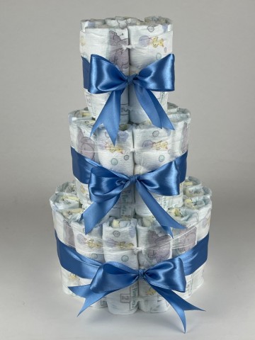 Luiertaart basic 40 diep blauw   2