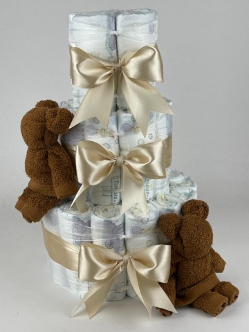 Luiertaart beren clay bruin   beige   2