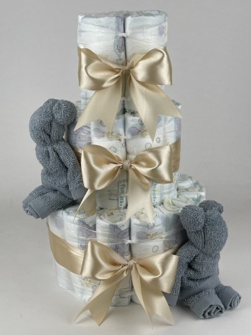 Luiertaart beren grey blue   beige   2