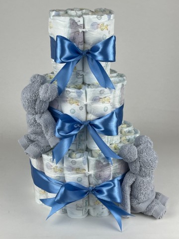 Luiertaart beren grijs   diep blauw   2