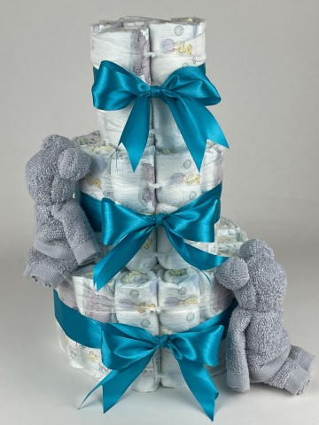 Luiertaart beren grijs   petrol   2