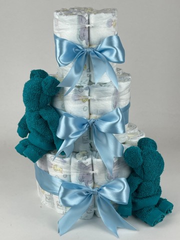 Luiertaart beren lake groen   blauw   2