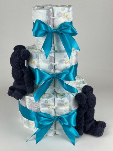 Luiertaart beren navy donker blauw   petrol  2