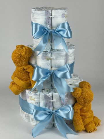 Luiertaart beren oker   blauw   2