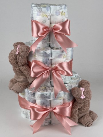 Luiertaart beren pinkstone   donker poeder roze   2