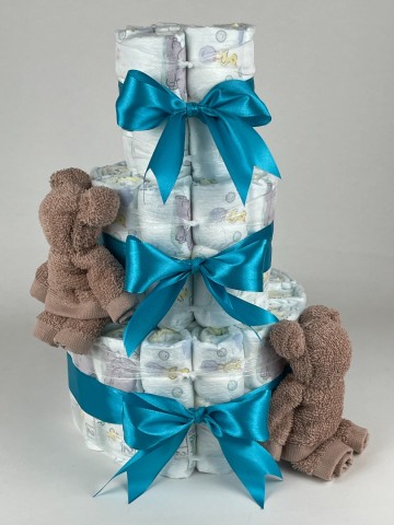 Luiertaart beren pinkstone   petrol   2