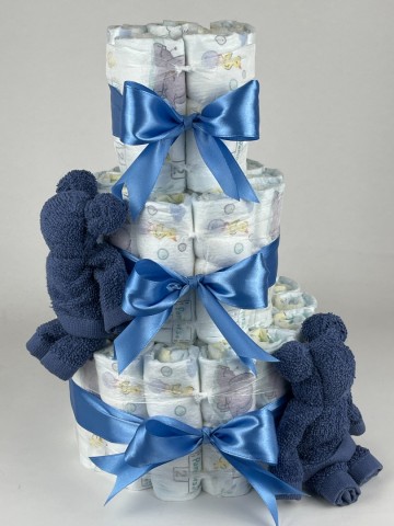 Luiertaart beren silk blauw   diep blauw   2