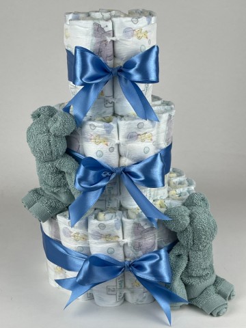 Luiertaart beren stone groen   diep blauw   2