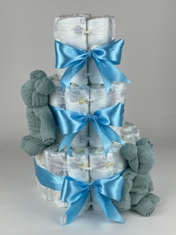 Luiertaart beren stone groen   hemels blauw   2