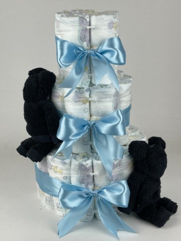 Luiertaart beren zwart   blauw   2