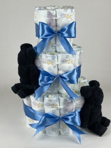 Luiertaart beren zwart   diep blauw   2