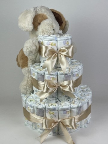 Luiertaart bunnies by the bay knuffel hond beige 64   2