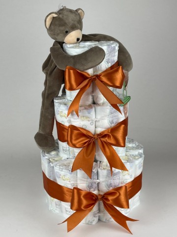 Luiertaart bunnies by the bay speenknuffel beer cubby koper   2