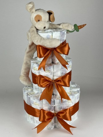 Luiertaart bunnies by the bay speenknuffel hond koper   2