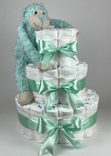 Luiertaart funnies knuffel aap groen   groen