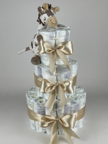 Luiertaart happy horse giraffe gino beige   2