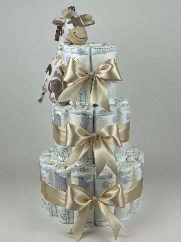 Luiertaart happy horse knuffel giraffe gino beige   2