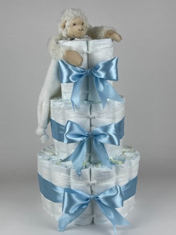 Luiertaart happy horse tuttle aap mickey ivory   blauw 2