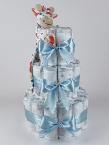 Luiertaart happy horse tuttle giraffe gilles blauw   2