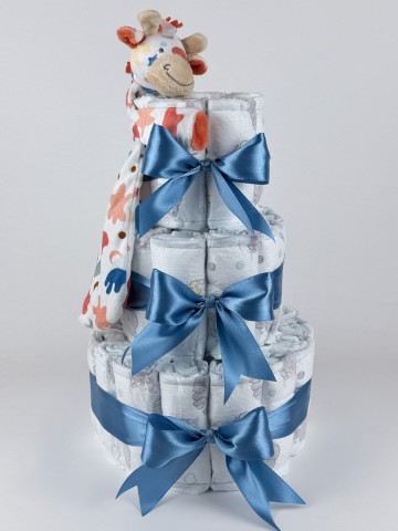 Luiertaart happy horse tuttle giraffe gilles diep vaal blauw   2