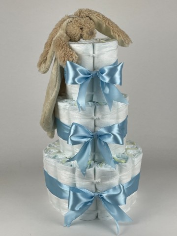 Luiertaart happy horse tuttle konijn richie beige   blauw 2