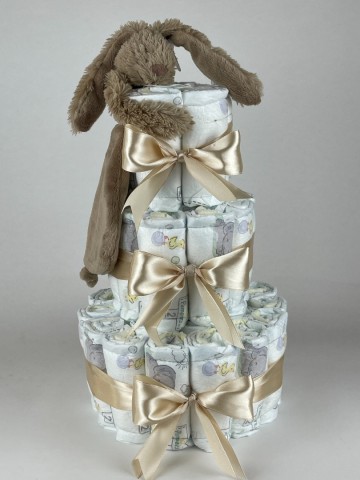 Luiertaart happy horse tuttle konijn richie clay bruin   beige   2