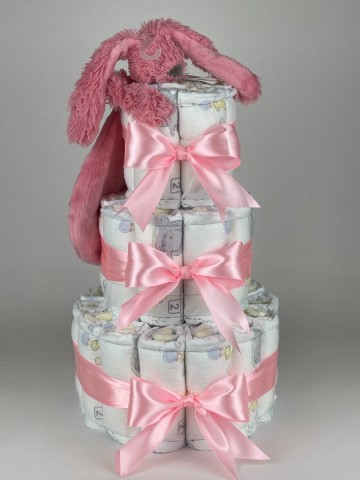 Luiertaart happy horse tuttle konijn richie deep pink   roze   2