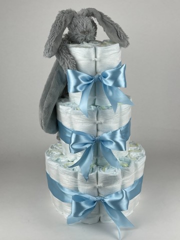 Luiertaart happy horse tuttle konijn richie grey   blauw 2