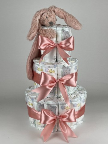 Luiertaart happy horse tuttle konijn richie old pink   donker poeder roze   2