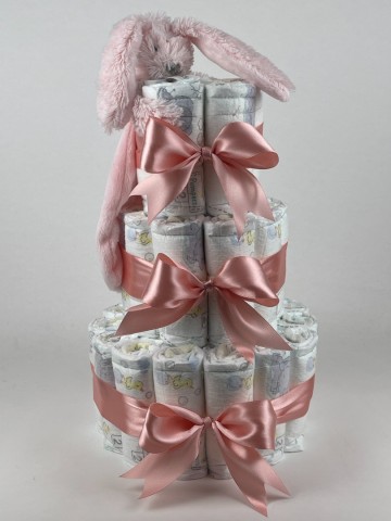 Luiertaart happy horse tuttle konijn richie pink   donker poeder roze   2