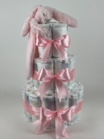 Luiertaart happy horse tuttle konijn richie pink   roze   2