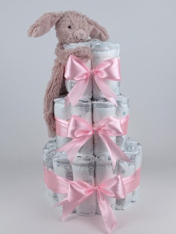 Luiertaart happy horse tuttle konijn rosi roze