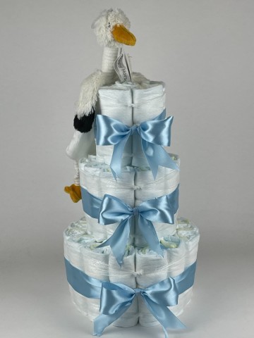 Luiertaart happy horse tuttle stork sky blauw 2