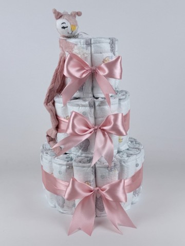 Luiertaart happy horse tuttle talia donker poeder roze   2