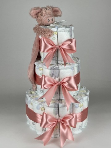 Luiertaart happy horse tuttle varken perry donker poeder roze   2